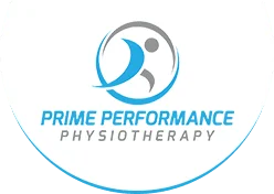 Prime Performance Physiotherapy logo with blue and grey, serving physio Goodna and Ipswich.